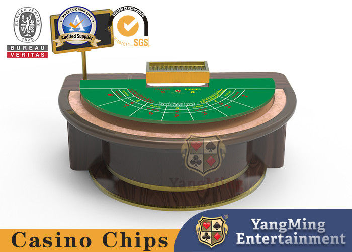 Quality Southeast Asian Style Poker Table Semicircle Baccarat Texas Live Card Game Chess Table Spot Can Be Customized factory