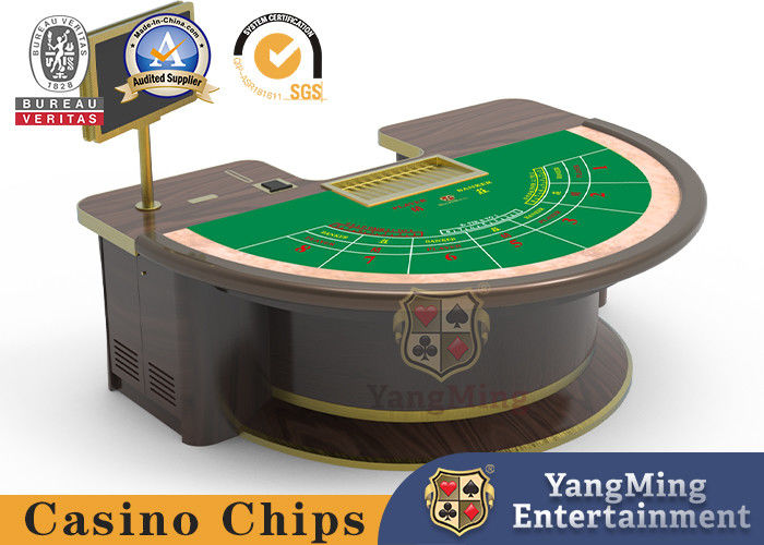 Quality Southeast Asian Style Poker Table Semicircle Baccarat Texas Live Card Game Chess Table Spot Can Be Customized factory