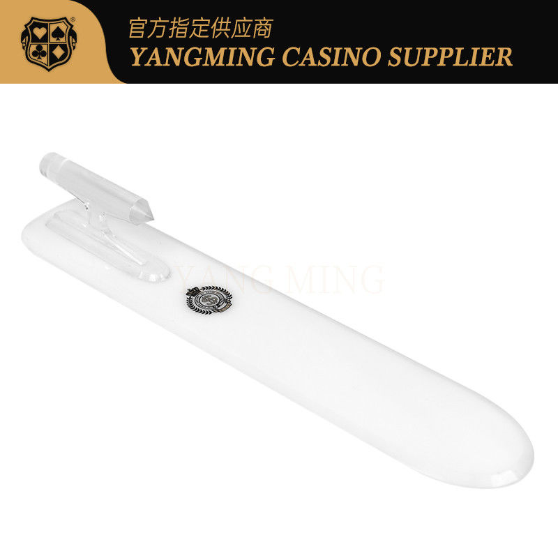 Qualità Manico trasparente colore bianco lattiero Acrilico Casinò carte da poker Paletta per il gioco di poker Casinò fabbrica