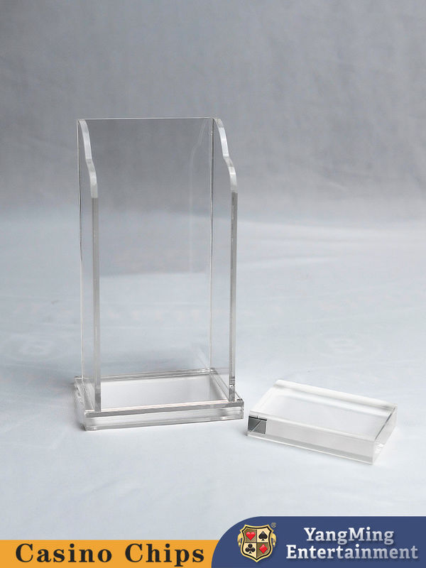 Qualità Texas Club Customized Full Transparent Spesso Acrilico 8 Pareti Di Carta Di Poker Scrap Card Holder Tenitore Speciale Tavolo Di Poker fabbrica