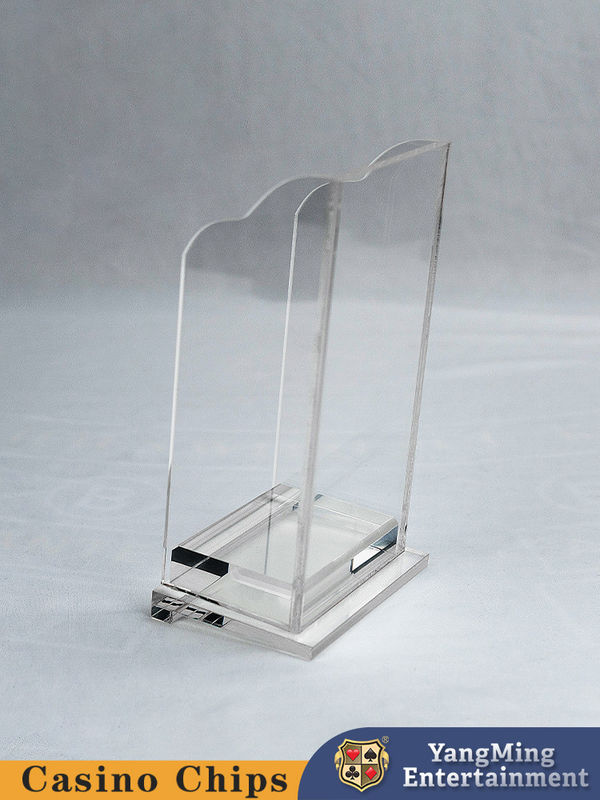 Qualità Texas Club Customized Full Transparent Spesso Acrilico 8 Pareti Di Carta Di Poker Scrap Card Holder Tenitore Speciale Tavolo Di Poker fabbrica