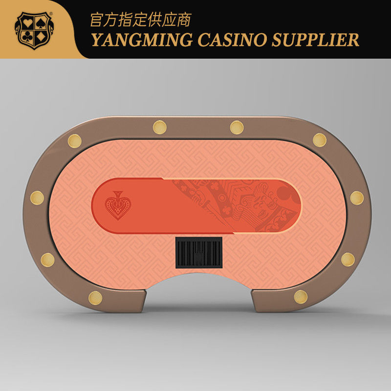 Qualità Tavolo da poker su misura Oval Metal Treadle Casino Hotel Texas Hold'em fabbrica