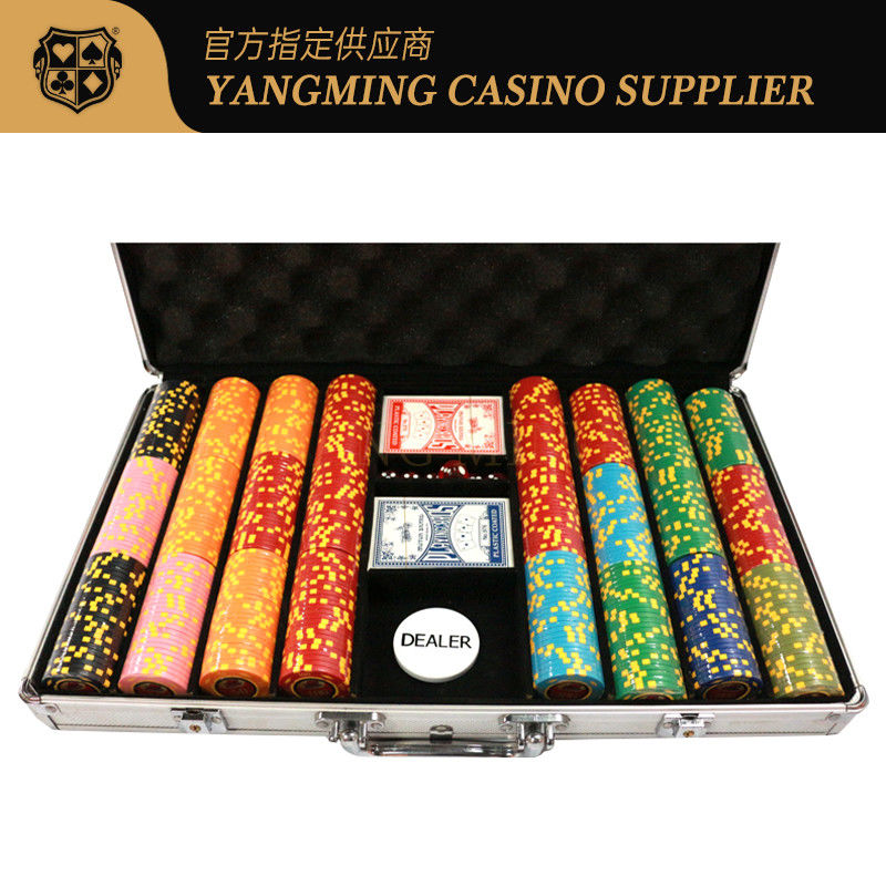 Qualité 600 pièces Texas Clay Patch Chip Set Texas Casino Jeu de poker Table de jeu de jetons usine