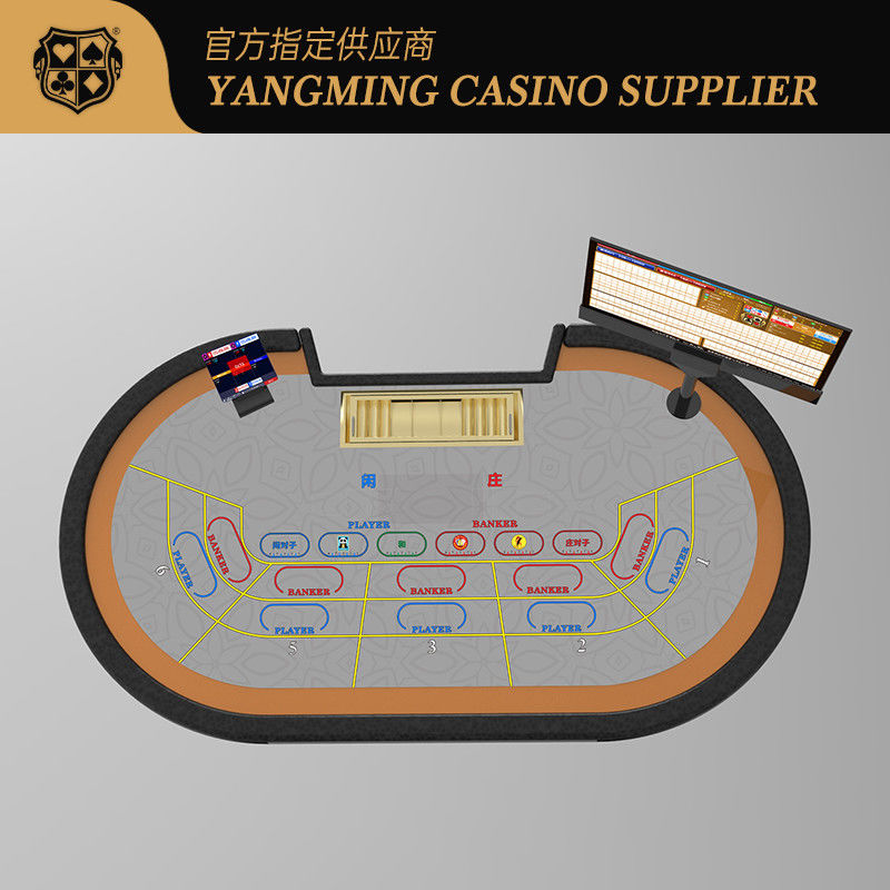 Quality System Self-Developed Intelligent Chip Sensor Poker Table Texas Baccarat Casino Chip Sensor Poker Table factory