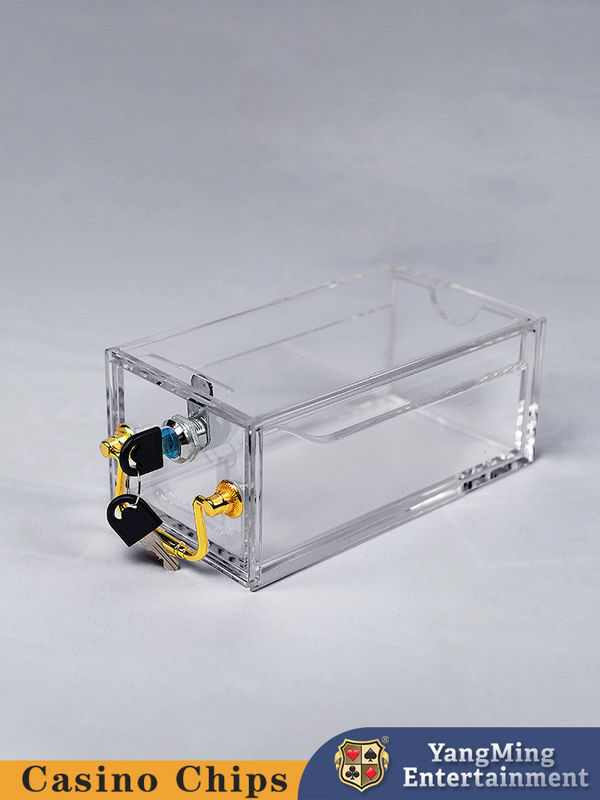 Qualité Boîte d'envoi personnalisée transparente épaissie en acrylique à 8 ponts avec verrouillage Casino Baccarat Poker Counter-Top usine