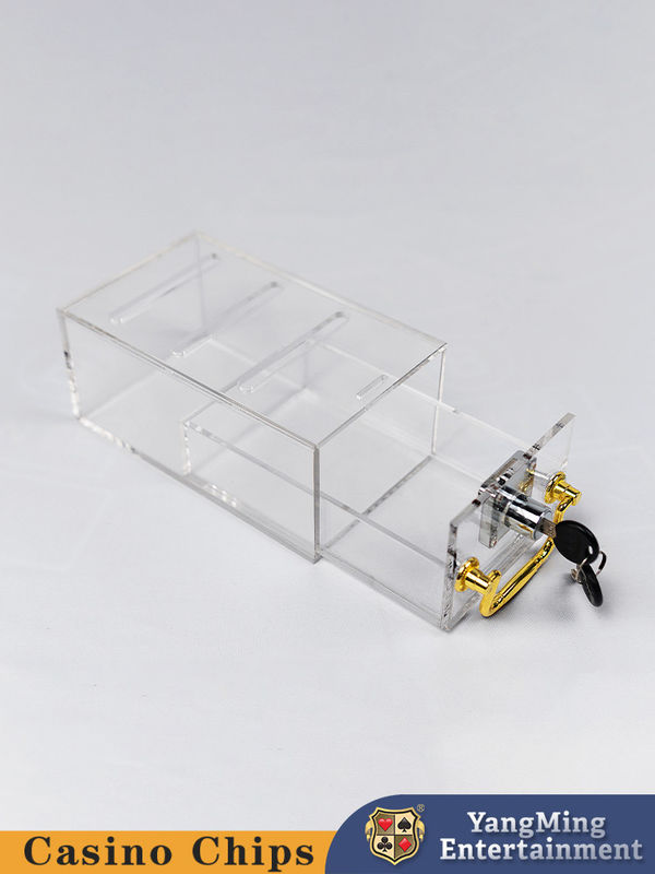 Jakość Akrylowe 8 pokładów pudełko do cięcia z zamkiem Kasyno Baccarat Casual Game Cutting Box fabryka