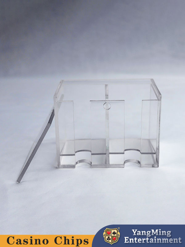 Qualität Fabrik angepasste kristalldicken Acryl 8 Deck Abwurf Halter Baccarat Casual Spiel Tisch Abwurf Halter Fabrik