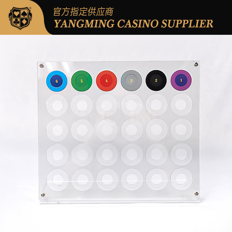 Qualité Vente en gros sur mesure 30 pièces Acrylique Transparent Chip Display Stand Pour le jeu de table de roulette Casino usine