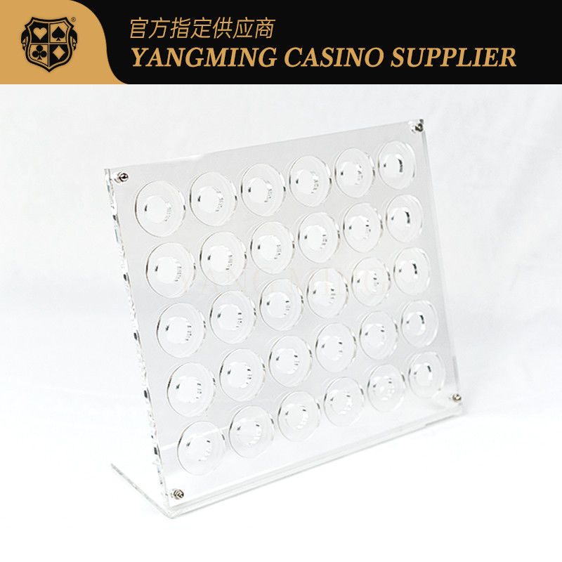 Qualité Vente en gros sur mesure 30 pièces Acrylique Transparent Chip Display Stand Pour le jeu de table de roulette Casino usine