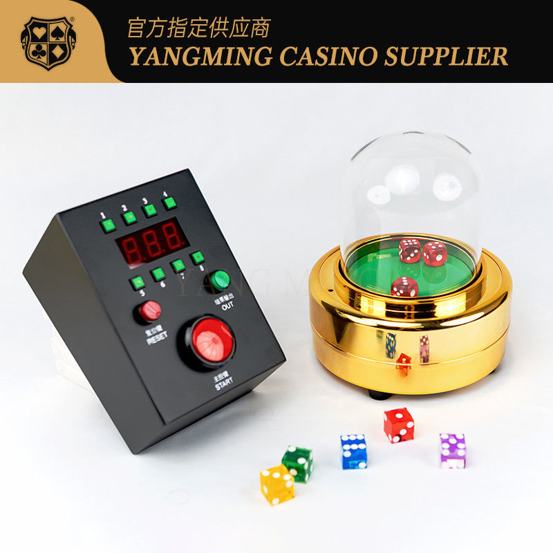 Calidad Alta Calidad Mayorista Oro Eléctrico Smart Dice Cup Set Baccarat Juego de azar Tamaño de Tarjeta Juego de Mesa Dice Cup Set fábrica