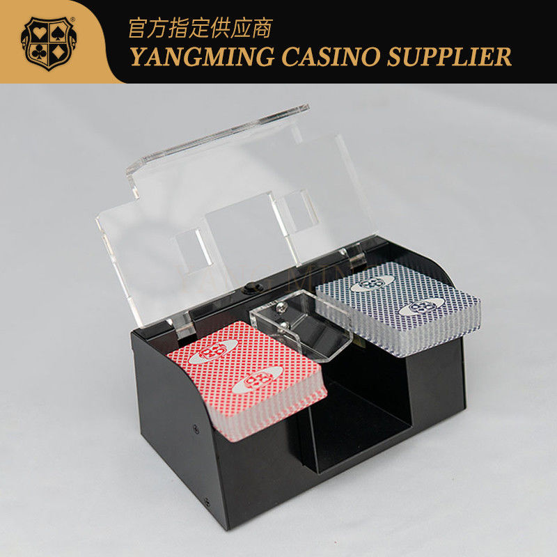 Qualità Aggiornato Anti-Jam Silent Design Metal 2 Deck Poker Shuffler per i giochi del Baccarat Casino Club fabbrica