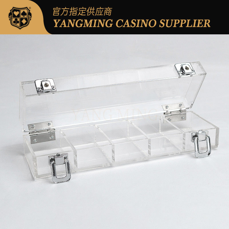 Quality High Quality 100 Yard 50mm Poker Gambling Chip Tray Casino Club Poker Game Tabletop Chip Tray factory