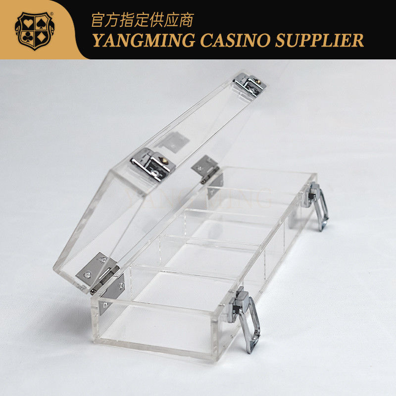 Quality High Quality 100 Yard 50mm Poker Gambling Chip Tray Casino Club Poker Game Tabletop Chip Tray factory