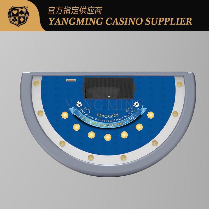 Qualità Moderno stile Americano Mezzo Round Blackjack Poker Table Gambling Black Jack Poker Game Table fabbrica