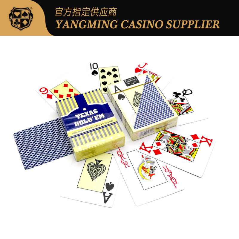 Qualità Rosso e Blu 100% PVC Acqueproof Carta di Poker di Plastica Texas Hold'em Club carte da gioco fabbrica