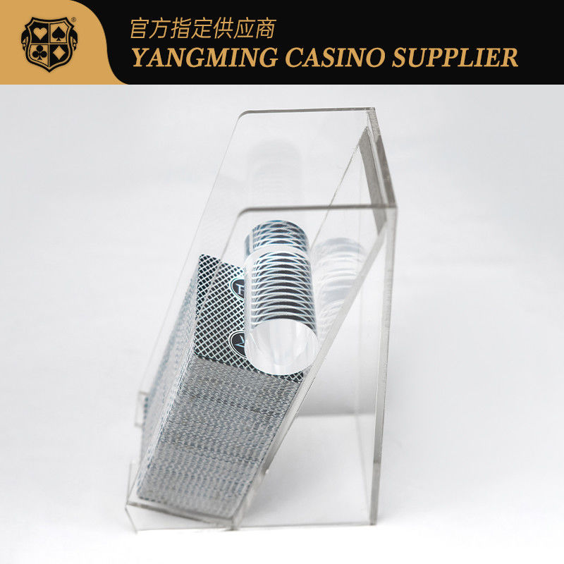 Jakość Przejrzysty akrylowy 8 pokładów kart do gry na sprzedaż Baccarat Casino Poker Game Tabletop Discard Holder fabryka