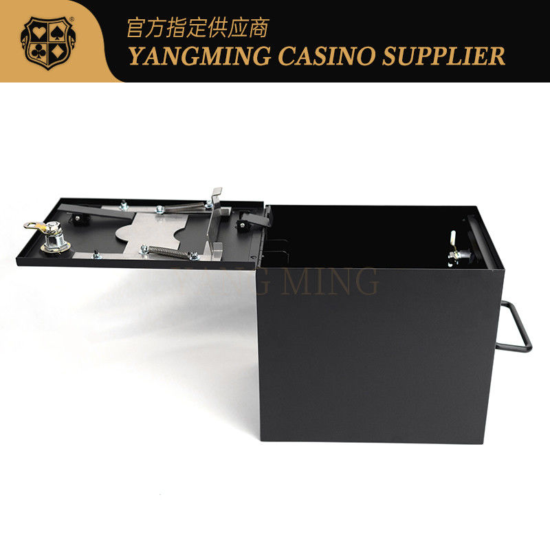 গুণ ক্যাসিনো ক্লাব পোকার গেমসের জন্য ক্যাসিনো স্ট্যান্ডার্ড ব্ল্যাক মেটাল লকিং মানি বক্স কারখানা