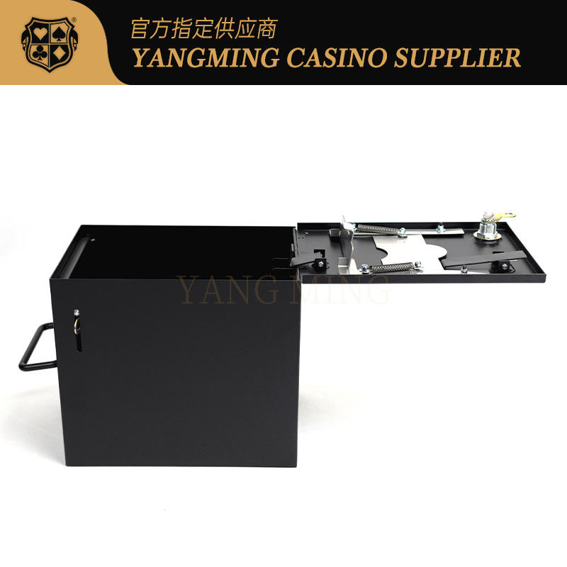 Qualité Vendu directement Baccarat Texas Hold'em Casino Poker Boîte à pièces en fer métallique avec serrure usine
