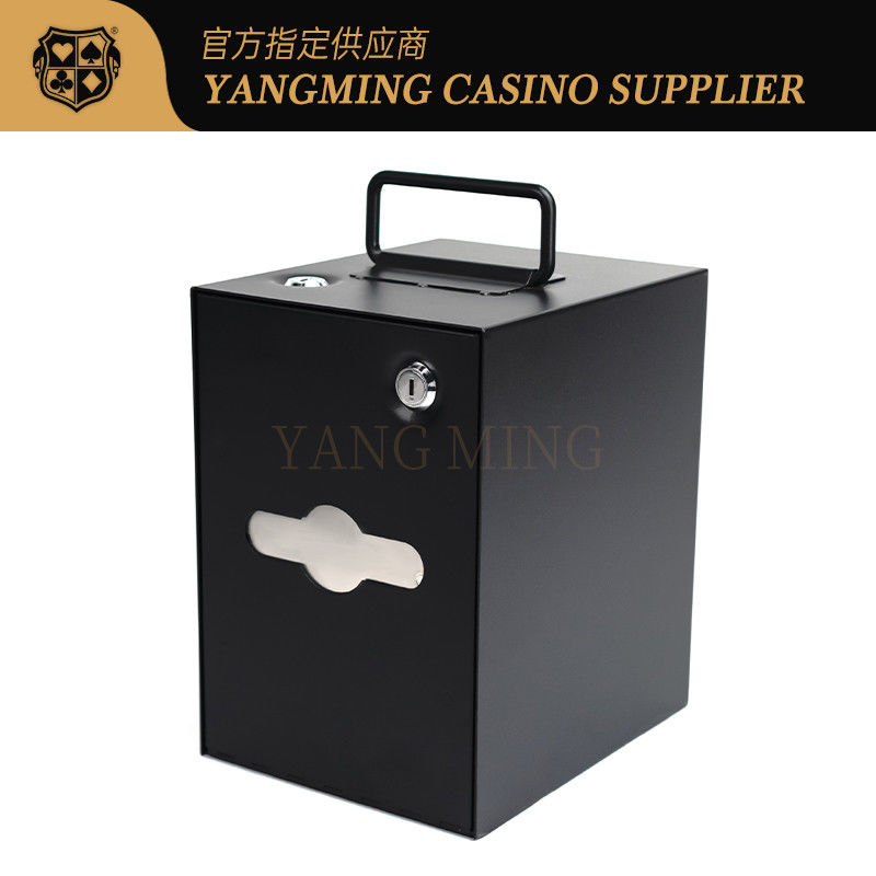 Qualité Vendu directement Baccarat Texas Hold'em Casino Poker Boîte à pièces en fer métallique avec serrure usine