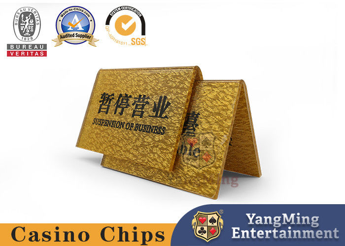 Quality Environmentally Friendly High-through Gold Screen Number Card Acrylic Custom VIP Clubhouse Reserved Chinese And English Number Plate factory
