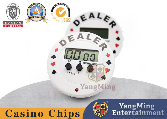 Calidad Texas Hold'em VIP Club Competición Internacional temporizador electrónico redondo de plástico Zhuang Código distribuidor pulsar la cuenta regresiva temporizador especial para el casino fábrica
