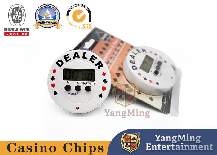 Calidad Texas Hold'em VIP Club Competición Internacional temporizador electrónico redondo de plástico Zhuang Código distribuidor pulsar la cuenta regresiva temporizador especial para el casino fábrica