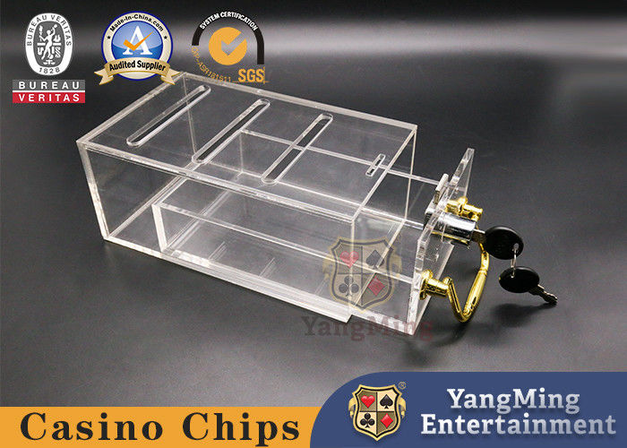Качество Высококачественный прозрачный акриловый покер 8 пар отрезал таблицу покера развлечений коробки карты подгонянную со сброшенным замком фабрика