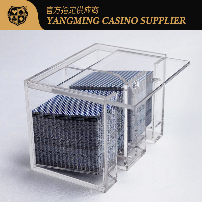 Qualität 8 Decks Acryl-Klar Abwurf Halter mit Top für Baccarat Poker Spiele Tisch Fabrik