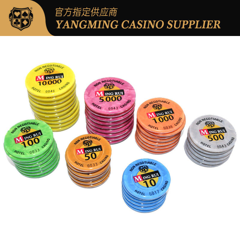 Qualità Adesivo ABS cristallino trasparente Casinò Acrilico Rotondo e Ottale RFID Poker Chip Casinò UV Chips Set Targa con codice di sicurezza fabbrica