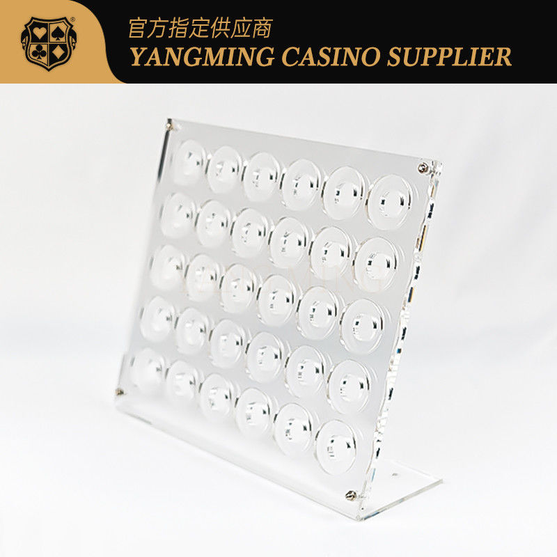 Kualitas Akrilik bening Casino Chip Tampilan Rak Produk Hiburan Poker Chip Racks pabrik