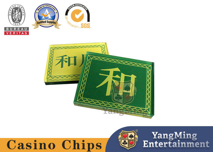 Qualità Lato delle carte del gioco del quadrato di verde di Crystal Casino Game Accessories Yellow doppio fabbrica