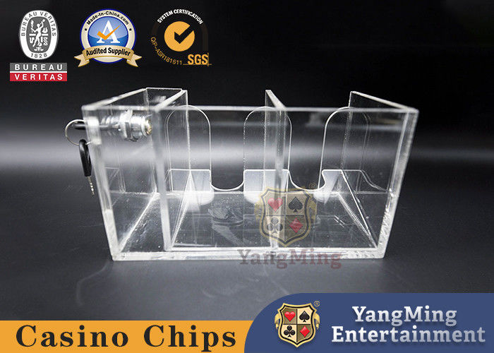 Качество 8 палубный стандартный карточный носитель с ключом на замок полный прозрачный акриловый завод фабрика