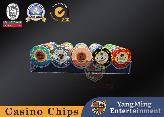 Jakość Texas Hold'em Poker Stolik do hazardu Czarny Kolor Plastic Casino Chips Targowy Kasyno Zaopatrzenie 8 Rzędów fabryka