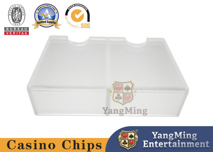 Calidad Tarjeta ancha del tamaño de acrílico del espesamiento Matte Open Card Cover Box para los accesorios de la encimera de la tabla del póker necesarios fábrica
