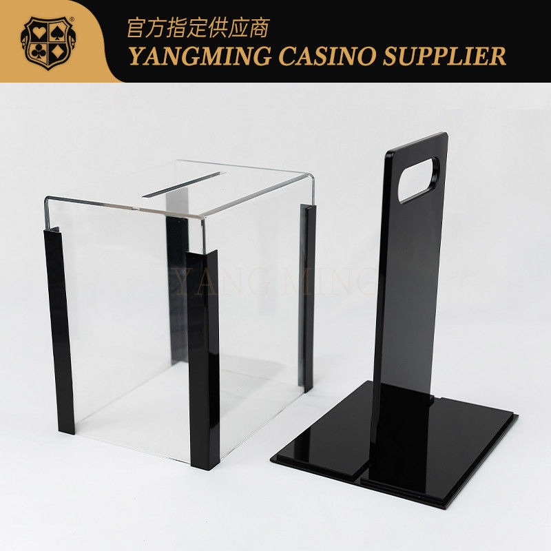 Kualitas 100% Transparan 1000pcs Poker Tanah liat Bentuk Bulat Chip Carrier Akrilik Pabrik Custom Casino Chip Carrier Dengan Handle pabrik