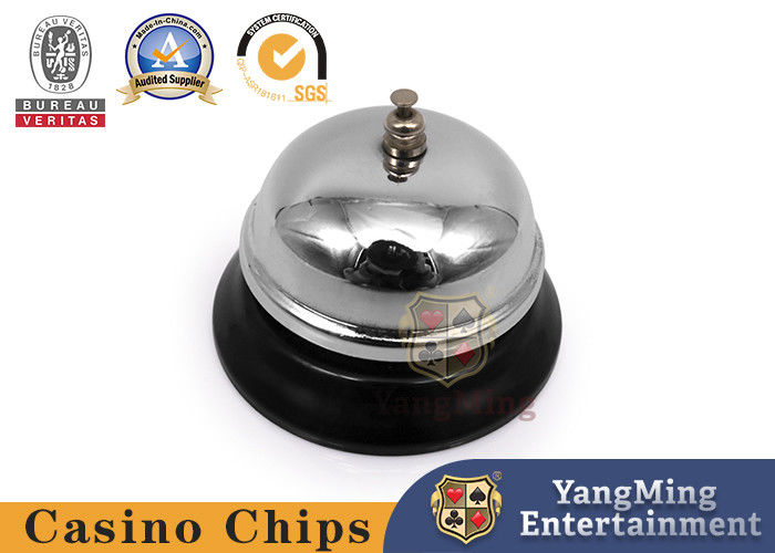 Qualité   argenté consacré Bell d'appel de   de Tableau de baccara de couleur d'acier inoxydable de   de casino pour l'appel Bell d'applaudissements en métal de jeux de Tableau de tisonnier de casino usine