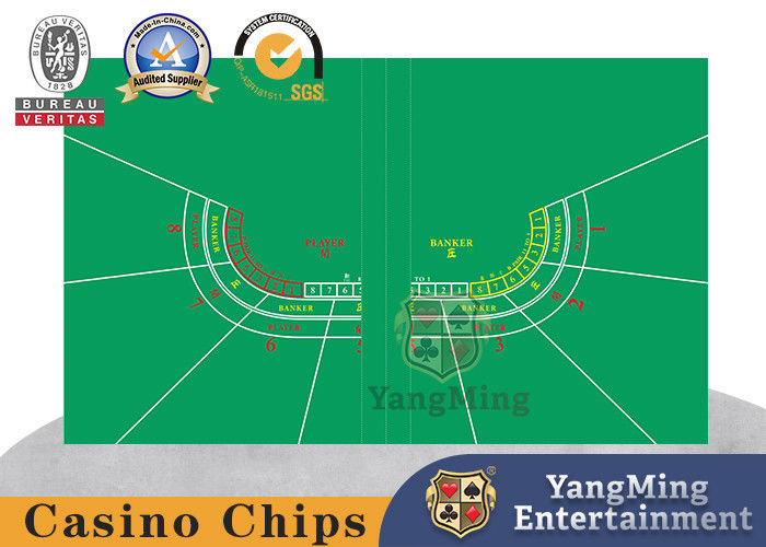 Qualità Spettacolo impermeabile professionale piegante Dragon And Tiger Layout Custom delle tovaglie dei giochi con le carte del poker del baccarat fabbrica