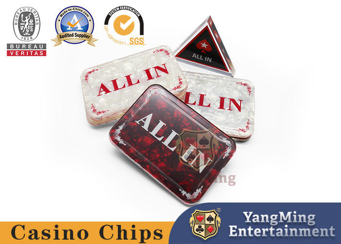 Calidad Guardia de cobre amarillo de la tarjeta del póker del botón del distribuidor autorizado de las fichas de póker del ABS del hierro de la arcilla de la veintiuna del bacará del póker de Tejas que juega fábrica