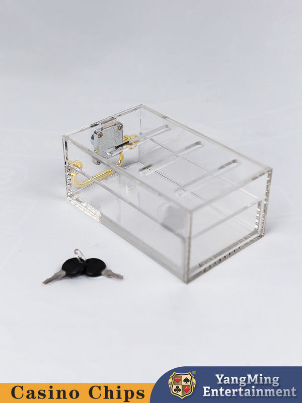 Kalite Tam Şeffaf 8 Güverte Iskambil Kartları Tutucu VIP Kulübü Kartları Oyunları Için Kilit Atma Kutusu Ile fabrika