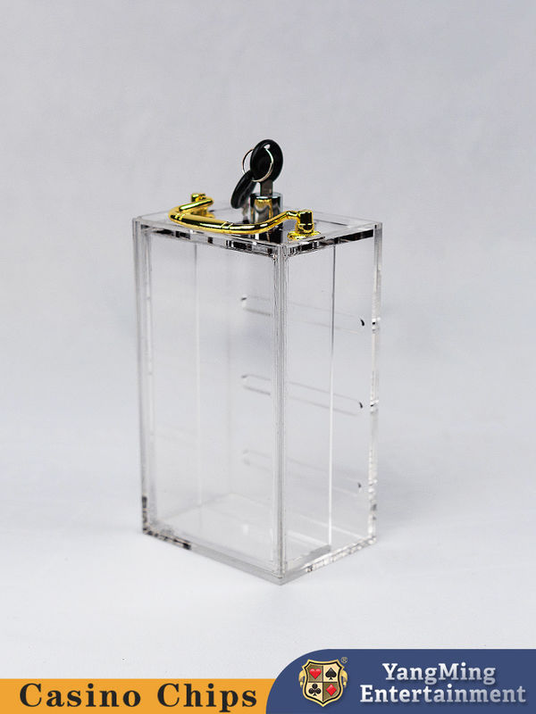 Quality Full Transparent 8 Decks Playing Cards Holder For VIP Club Cards Games With Lock Discard Box factory