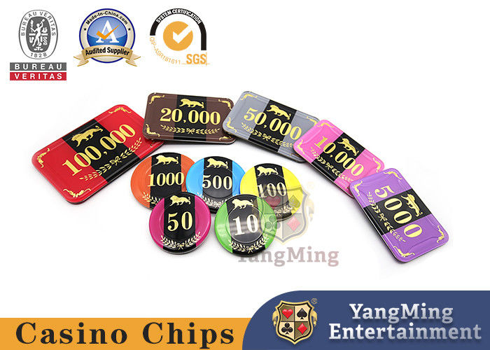 Kualitas 760p Acrylic RFID Poker Chips Triple Chip Set Untuk Baccarat Kasino Olahraga Poker Game pabrik