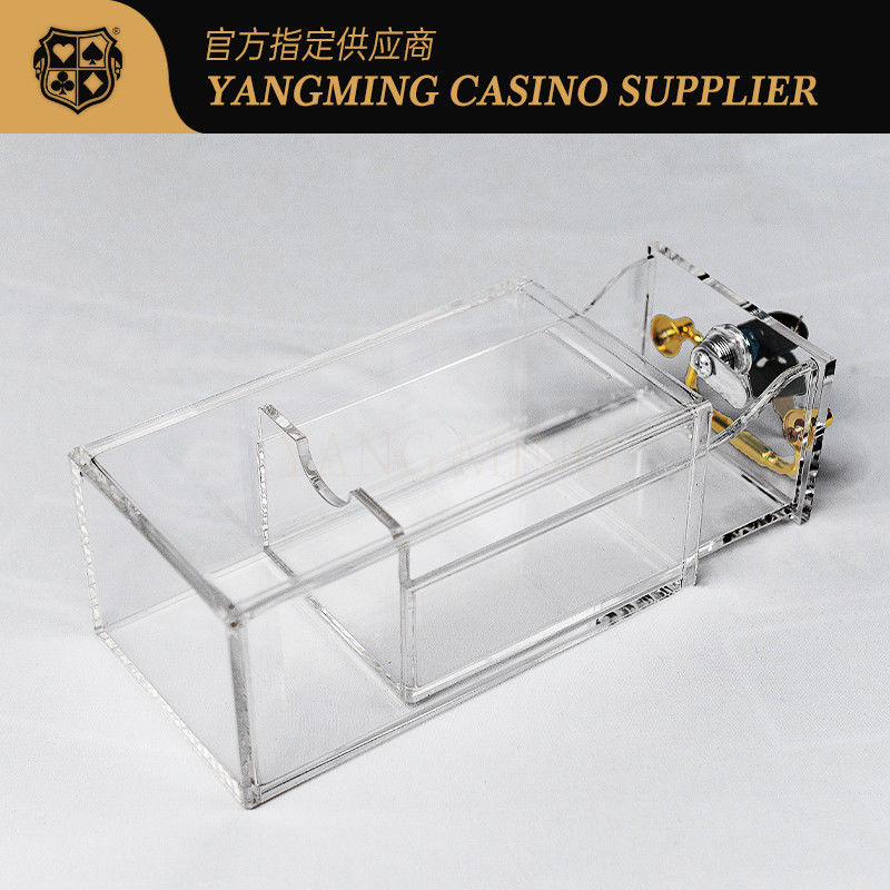 Kwaliteit Volledig Transparante 8 Dekken Kaarten Box Baccarat Poker Tafel Spel Acryl Verdikt Met Slot fabriek