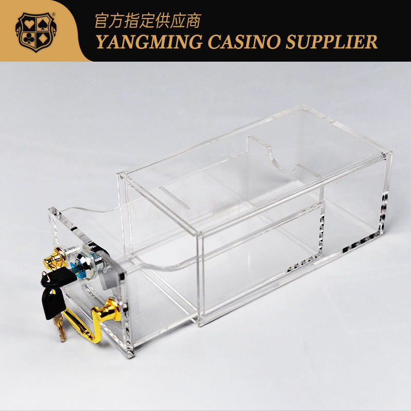 Quality 8 Decks Of Transparent Cards Sending Box With Lock Baccarat Gambling Poker Table Games factory