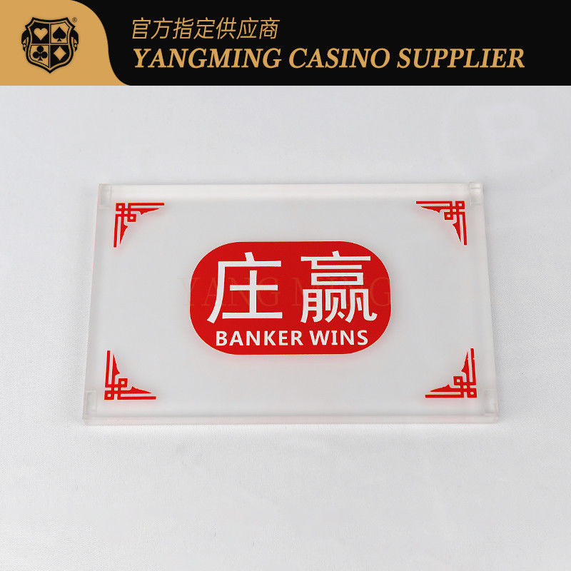 Qualità Acrilico spessito cristallo ghiacciato Banker Idle Card Blu Rosso Colore Idle Banker Poker Game Button fabbrica