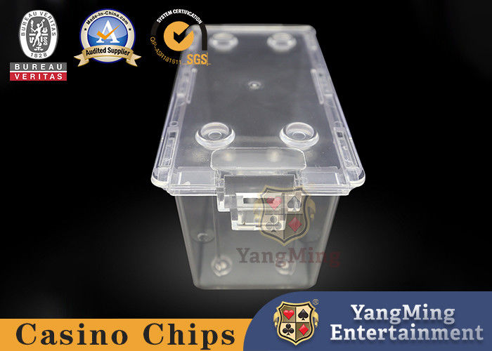 Qualità 8 paia trasparenti acriliche della mazza della carta di regalo del contenitore del baccarat del casinò della mazza della Tabella del commerciante della scatola di carte fabbrica