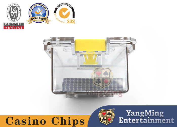 Kwaliteit Gambling Vip Club Custom 2 Deck Spelkaarten Drager Doos Transparante Acryl Plastic Discard Holder fabriek
