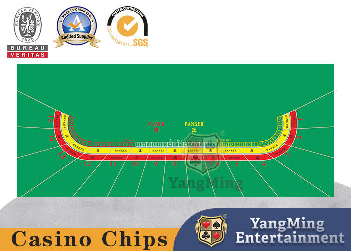 Kualitas Baccarat 15-Pemain Oval Perjudian Permainan Poker Taplak Meja Profesional Tahan Air Tahan Debu Dan Tata Letak Tahan Api pabrik