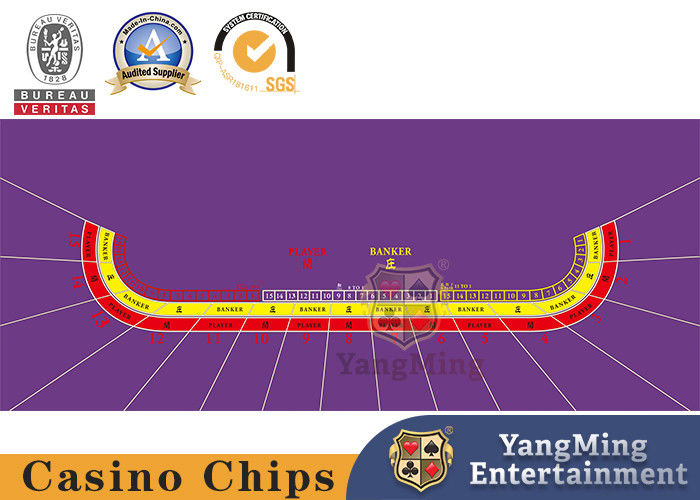 Kualitas Baccarat 15-Pemain Oval Perjudian Permainan Poker Taplak Meja Profesional Tahan Air Tahan Debu Dan Tata Letak Tahan Api pabrik