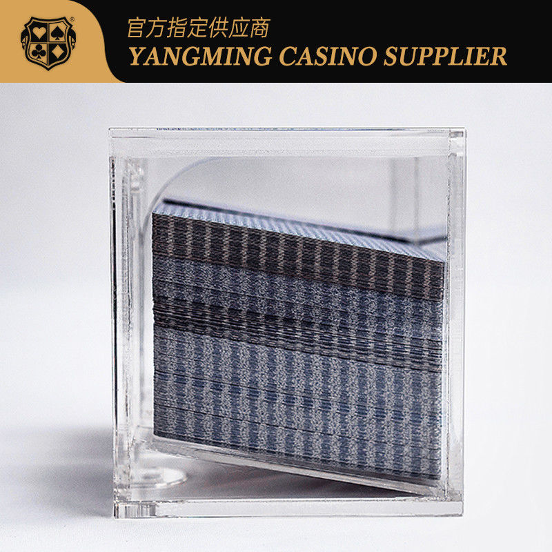 Calidad Caja de descarte acrílica de 2 compartimentos y 8 barajas, soporte de descarte Bacardi, soporte de descarte de póquer de casino fábrica