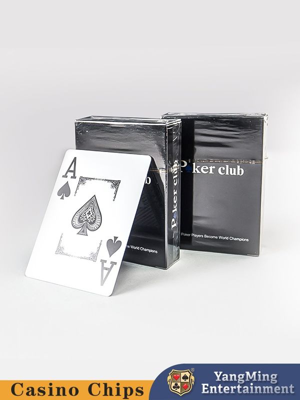 Jakość Odporne na ścieranie, wodę i rozerwanie karty do gry z PVC, duży nadruk, 280gsm, czarne pudełko, do gier w pokera Texas Hold'Em fabryka